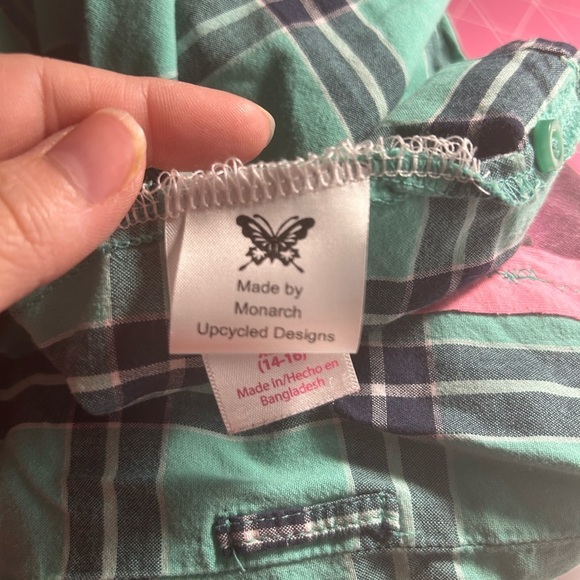 NWT UpCycled Graphic Flannel Size Girls XL 14/16 or Adult XS - Picture 4 of 11